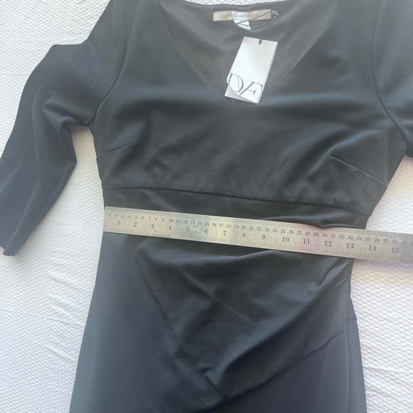 Diane Von Furstenberg Elegant Black Midi Dress NWT - Picture 4 of 10